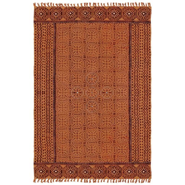 Handmade Brown Cotton Kitchen Floor Area Rug