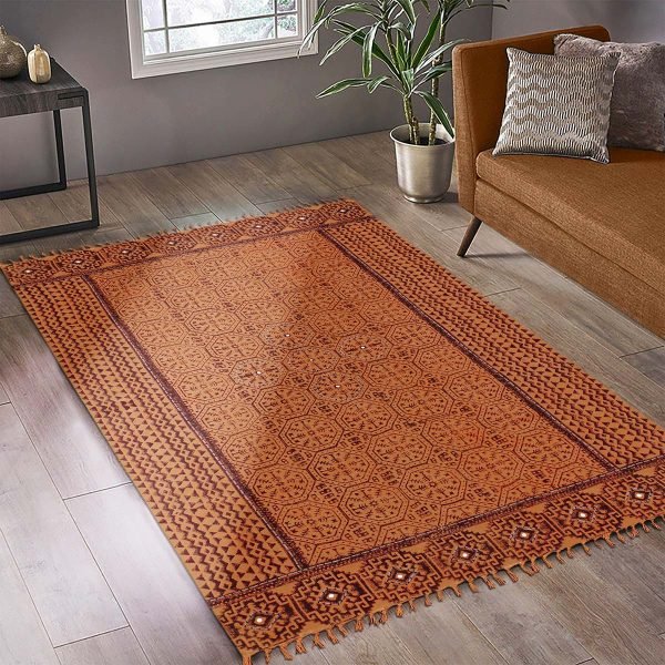 Handmade Brown Cotton Kitchen Floor Area Rug - Image 2
