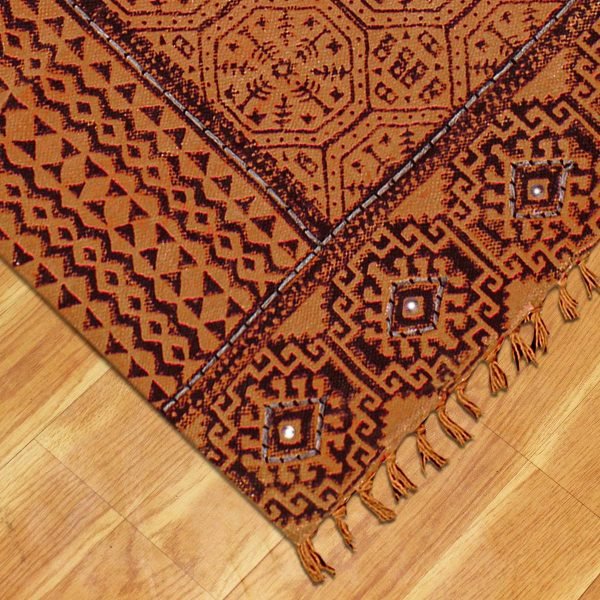 Handmade Brown Cotton Kitchen Floor Area Rug - Image 5