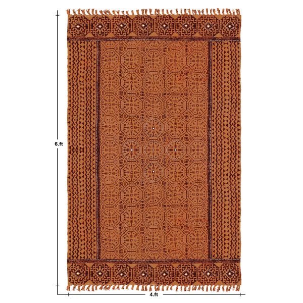 Handmade Brown Cotton Kitchen Floor Area Rug - Image 7