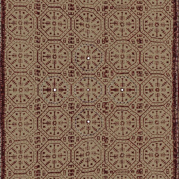 Cotton Geometric Brown Handmade Rug - Image 6