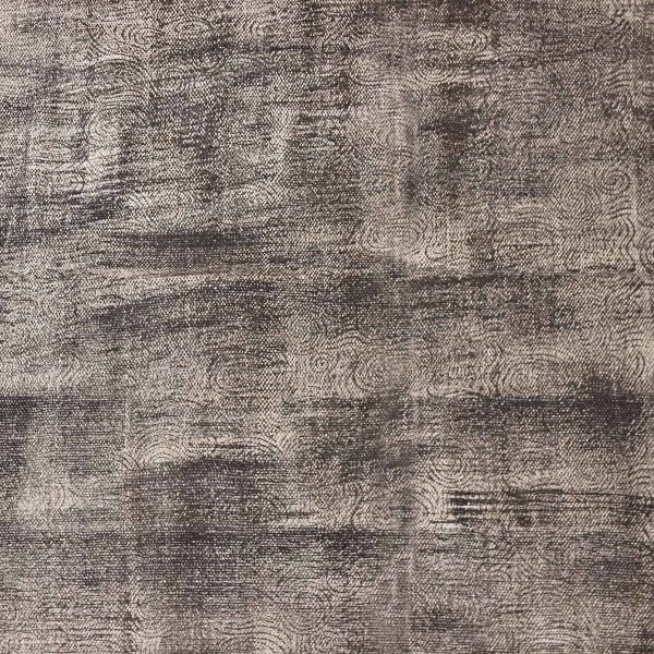 Natural Cotton Grey Block Printed Carpet - Image 7