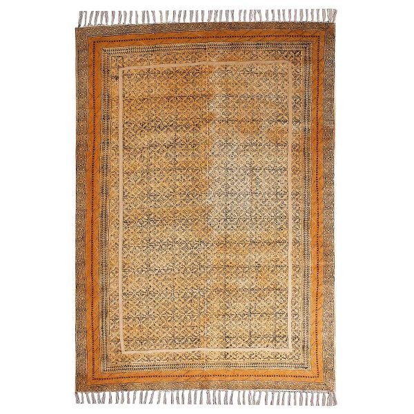 Yellow Cotton Rugs adding Charm to Living Room