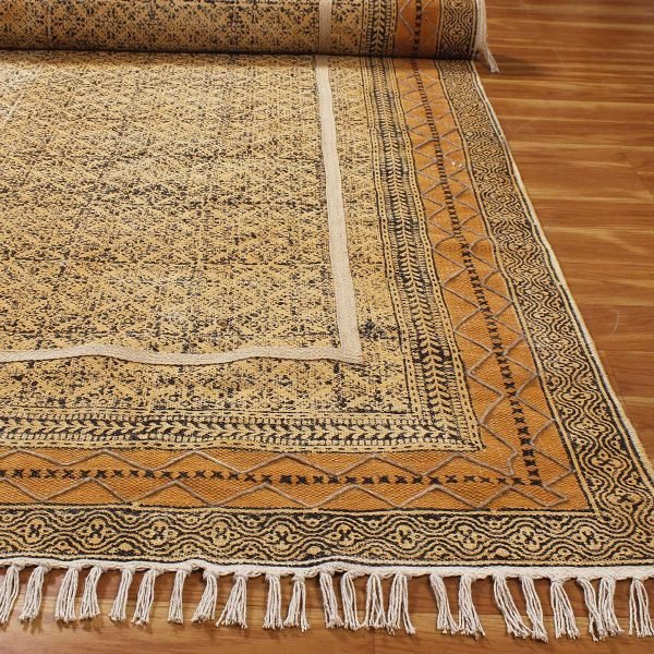 Yellow Cotton Rugs adding Charm to Living Room - Image 6