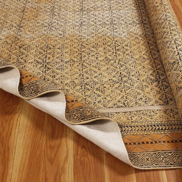 Yellow Cotton Rugs adding Charm to Living Room - Image 7