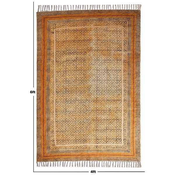 Yellow Cotton Rugs adding Charm to Living Room - Image 8