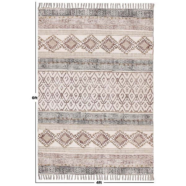 Cotton Handmade Geometric Dining Area Rug - Image 8