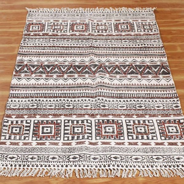 Handmade Modern Brown Cotton Rugs - Image 3