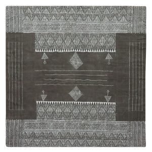 Handmade Cotton Grey Black Living Room Carpet