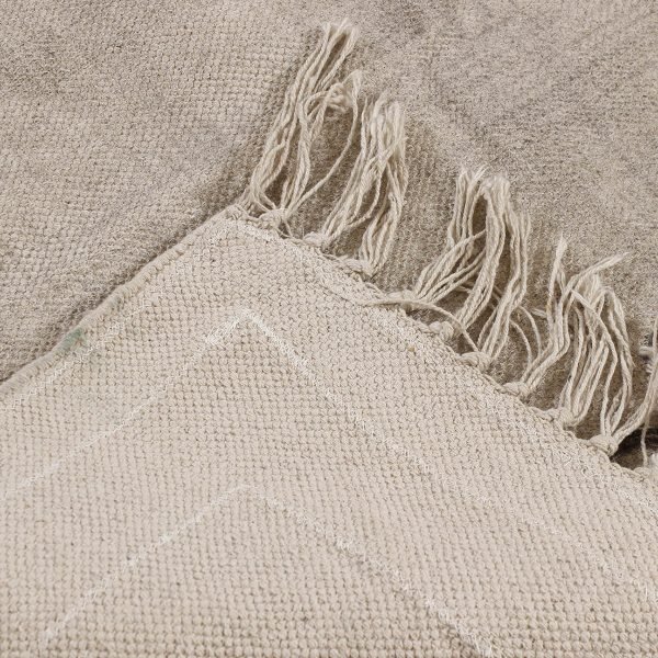 Handmade Beige Home Decor Area Cotton Rug - Image 6