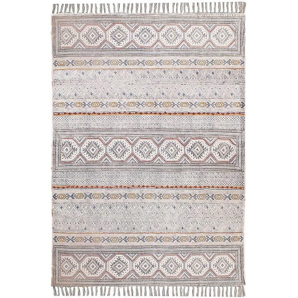 Cotton Multicolor Handmade Bedroom Carpet