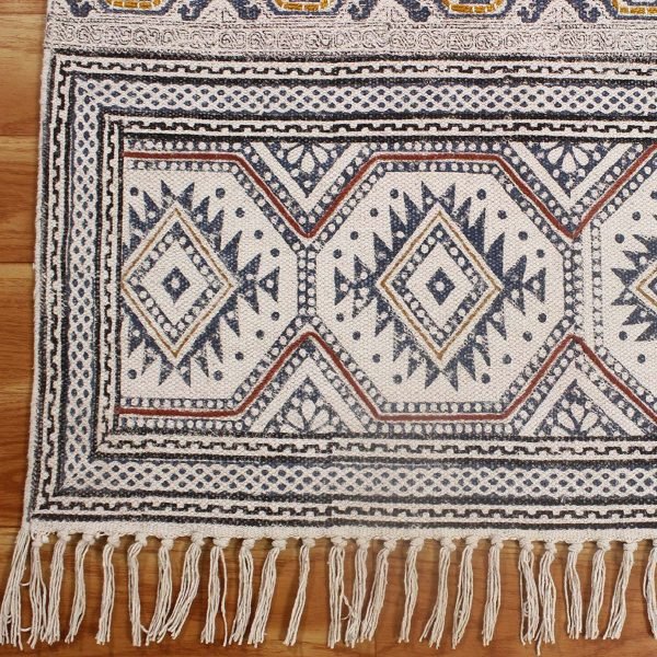 Cotton Multicolor Handmade Bedroom Carpet - Image 6