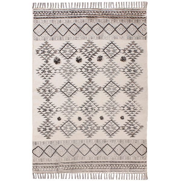 Handmade Geometric Cotton Living Room Rug