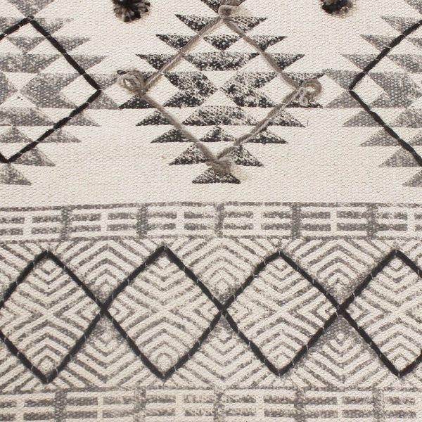 Handmade Geometric Cotton Living Room Rug - Image 7