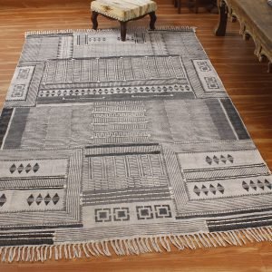 Handmade Grey Cotton Living Area Rugs