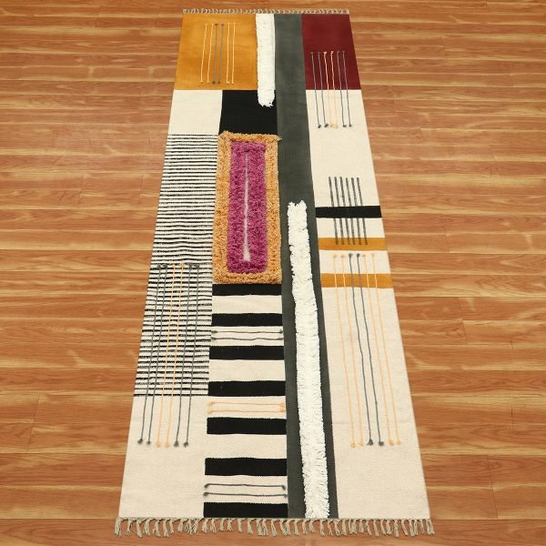 Handmade Cotton Living Room Area Rug - Image 3