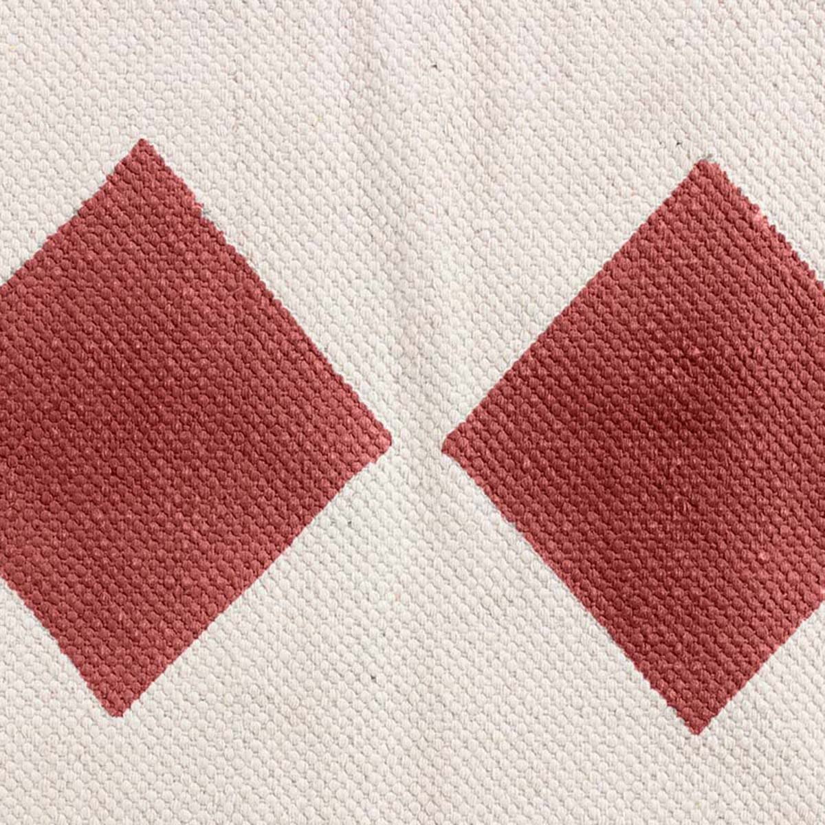 Hand Block Printed Natural Cotton Garden Rug - Image 7