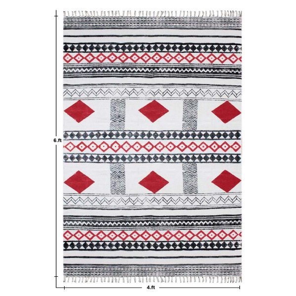 Cotton Hand Block Printing Area Rug - Image 7