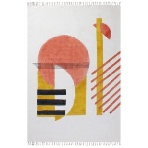 Geometric Handmade Block Printed Cotton Rug