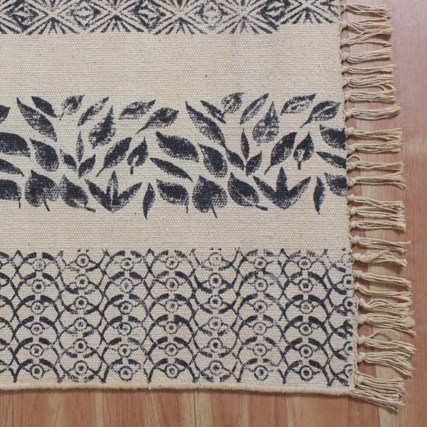 Handmade cotton flatweave Outdoor kilims dhurrie Garden yoga rug