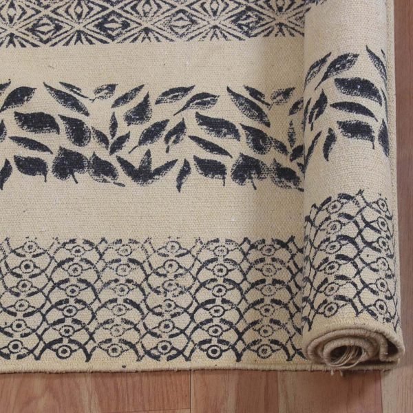 Handmade cotton flatweave Outdoor kilims dhurrie Garden yoga rug