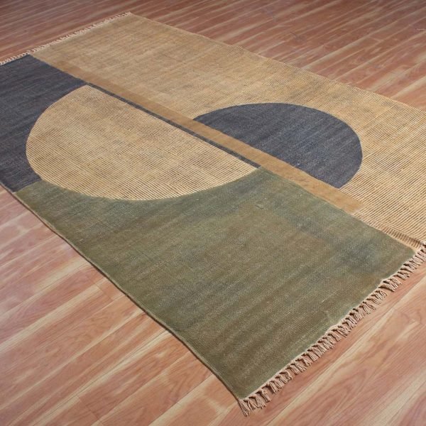 Geometric rug handmade rug kilim rug kitchen rug kantha work y