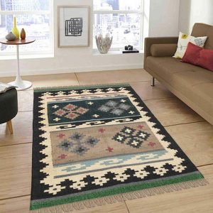 Geometric Multicolor Hand Woven Entrance Rug