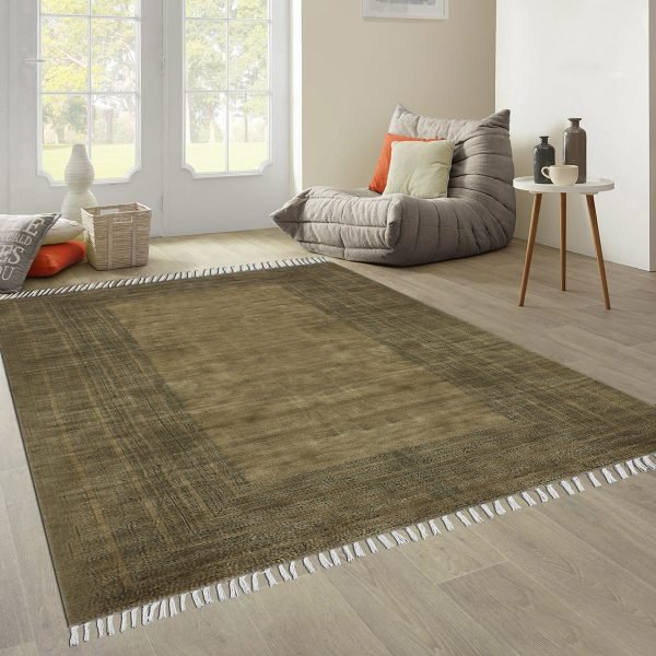 Traditional Handmade Cotton Area Rug - Image 2