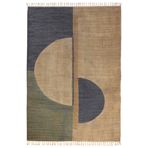 Special Offer On Hand Block Printed Blue Rug