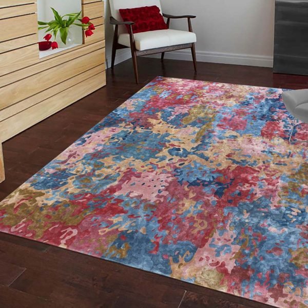 Hand Tufted Multicolor Abstract Wool Rug