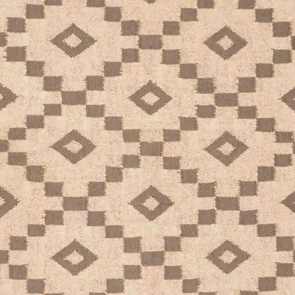 Beige Hand Woven Geometric Wool Jute Rug - Image 4