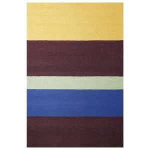 Hand Tufted Wool Brown yellow Area Rugs