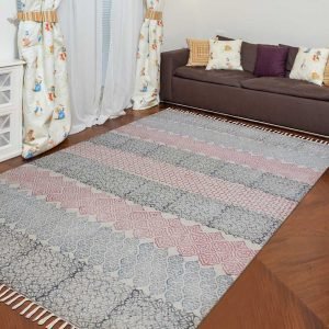 Handmade Area Rug Printed Cotton Rug