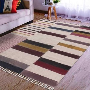 Multicolor Hand Block Printed Area Rug