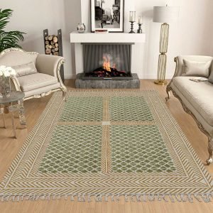 Hand Block Printed Premium Cotton Area Rug