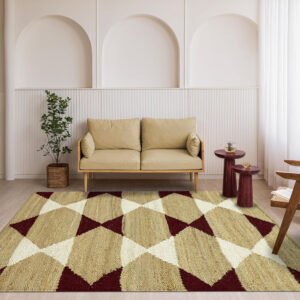 Beige Jute Modern House Warm Rug
