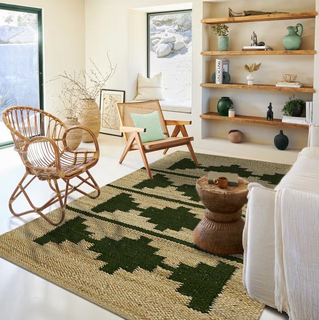 Hand Woven Jute Area Rug for Home Decor - Image 2