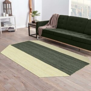Hand Braided Black Beige Modern Area Rug