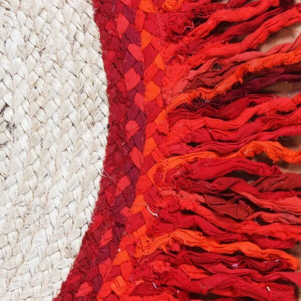 Braided Rug Rectangle Cotton Chindi Floor Mat Handmade Reversibl