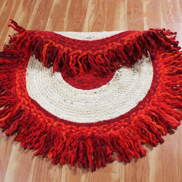 Braided Rug Rectangle Cotton Chindi Floor Mat Handmade Reversibl