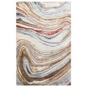 Multicolor Hand Tufted Abstract Wool Rug