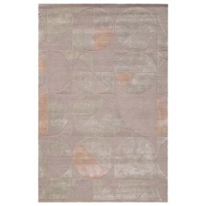 Geometric Brown Wool Hand Tufted Area Rug
