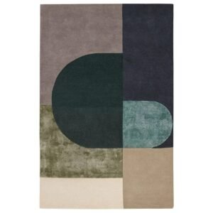 Wool Hand Tufted Geometric Wool & Silk Rug