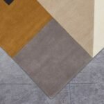 Hand Tufted Geometric Brown Wool Area Rug