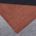Hand Tufted Geometric Brown Wool Area Rug