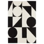 Hand Tufted Wool Black & Off White Area Rug