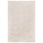 Hand Tufted Area Rug Wool Beige Large Carpet