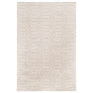 Hand Tufted Area Rug Wool Beige Large Carpet