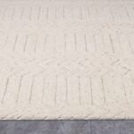 Hand Tufted Area Rug Wool Beige Large Carpet