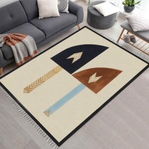 Hand Block Printed Cotton Large Area Rug